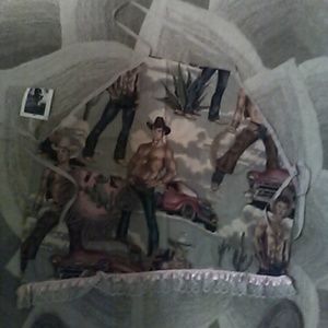 Retro Electro cowboy kitchen apron